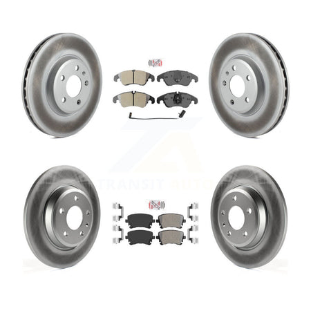Front Rear Semi-Metallic Pads And Coated Disc Brake Rotors Kit For 2013 Audi A4 allroad KGA-102917