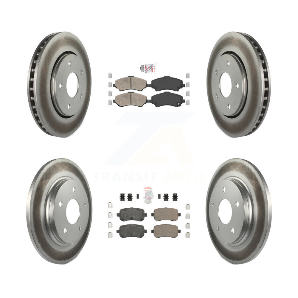 Front Rear Ceramic Pad Coat Brake Rotor Kit For Dodge Grand Caravan Journey Chrysler Town KGA-102925