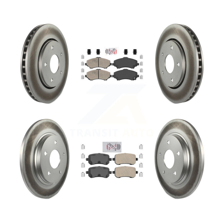 Front Rear Ceramic Pad Coat Brake Rotor Kit For Dodge Grand Caravan Journey Chrysler Town KGA-102926