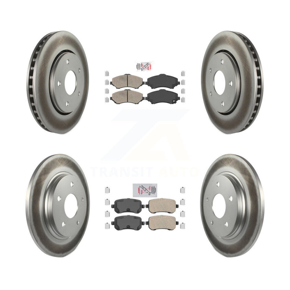 Front Rear Ceramic Pad Coat Brake Rotor Kit For Dodge Grand Caravan Journey Chrysler Town KGA-102927