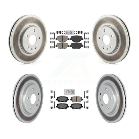 Front Rear Ceramic Pads And Coated Disc Brake Rotors Kit For 2019 Cadillac XT4 KGA-102929