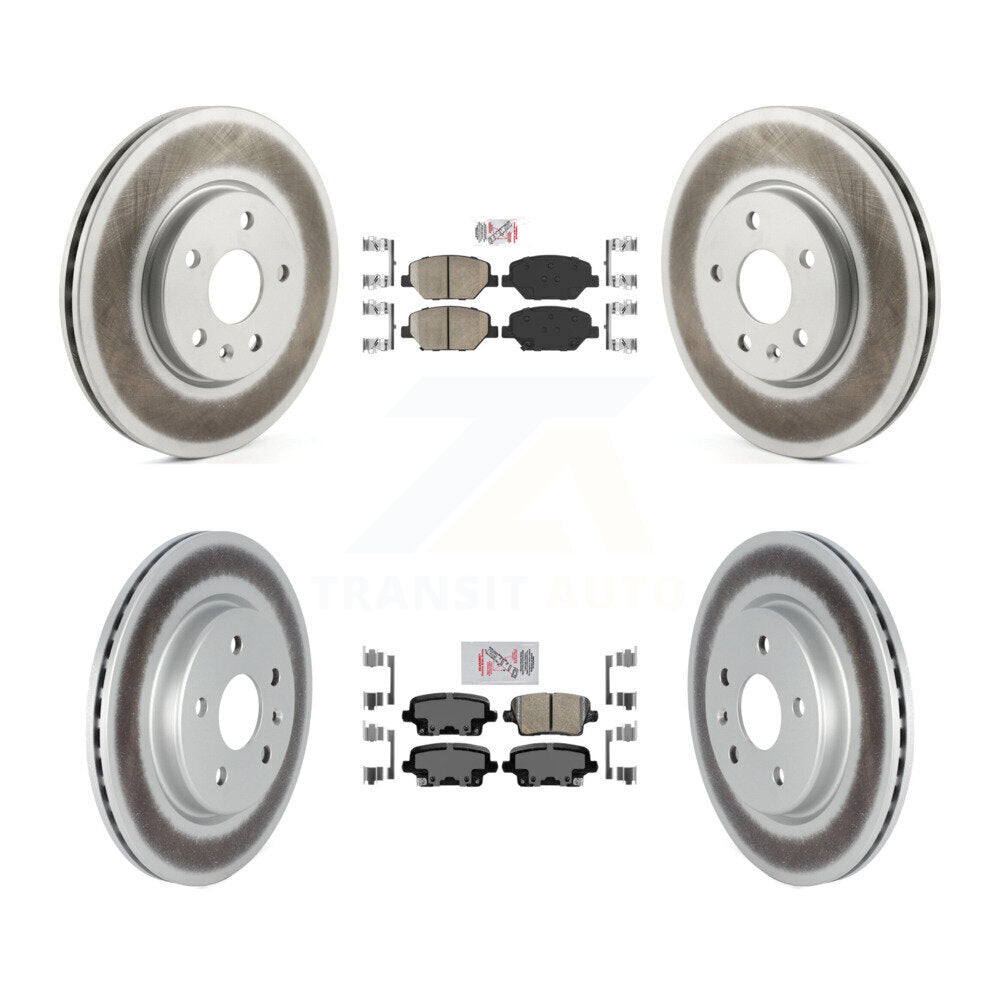 Front Rear Ceramic Pads And Coated Disc Brake Rotors Kit For 2019 Cadillac XT4 KGA-102930