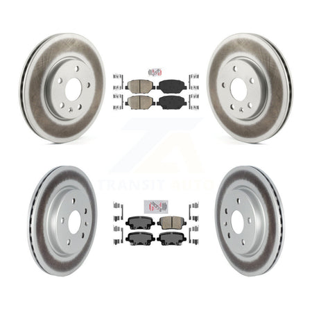 Front Rear Ceramic Pads And Coated Disc Brake Rotors Kit For 2019 Cadillac XT4 KGA-102930