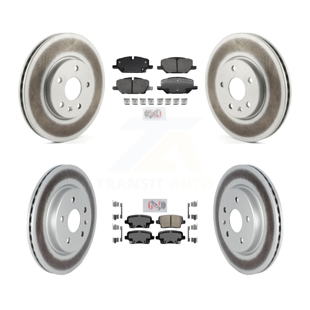 Front Rear Ceramic Pads And Coated Disc Brake Rotors Kit For Buick Envision Cadillac XT4 KGA-102931