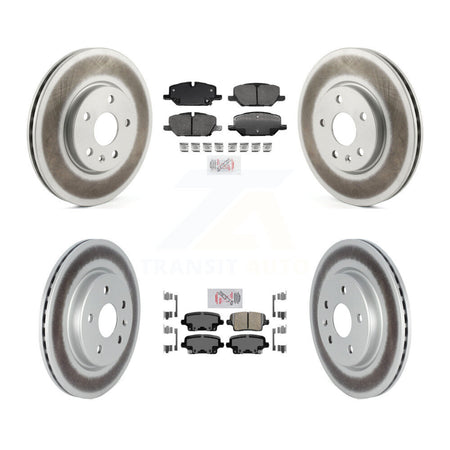 Front Rear Ceramic Pads And Coated Disc Brake Rotors Kit For Buick Envision Cadillac XT4 KGA-102931