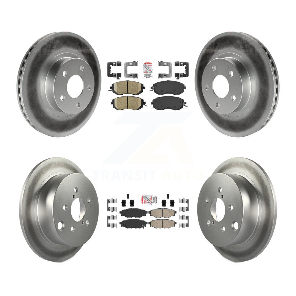 Front Rear Ceramic Pads And Coated Disc Brake Rotors Kit For Subaru Impreza KGA-102935