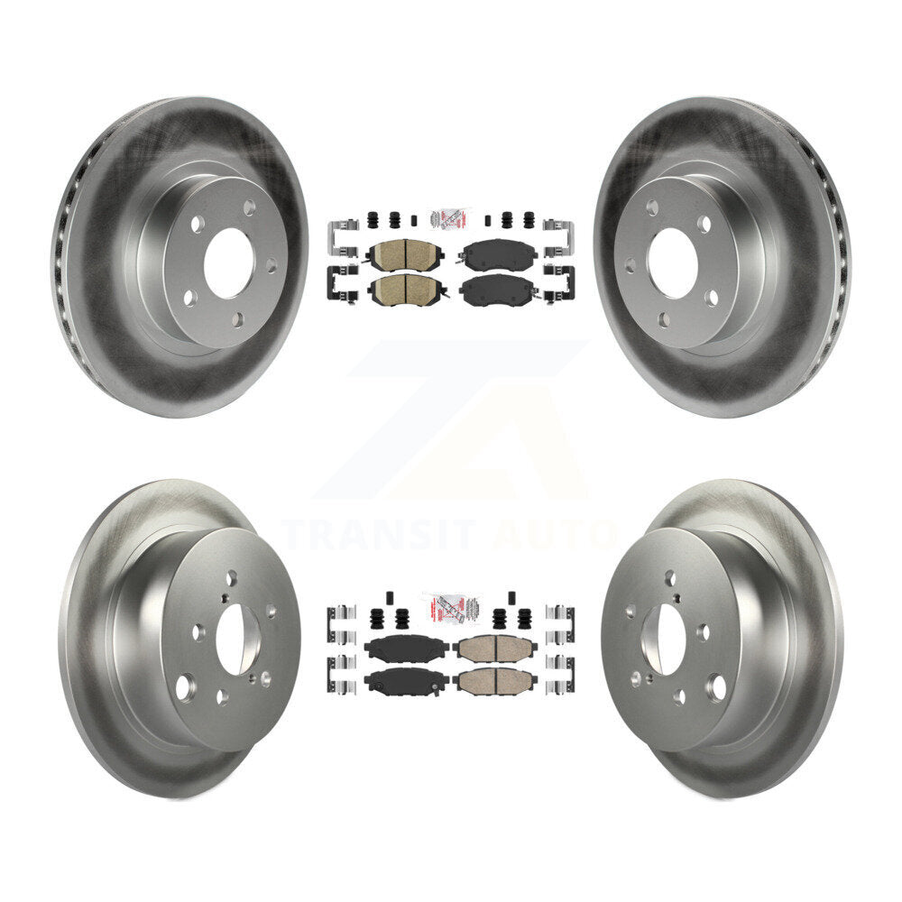 Front Rear Ceramic Pads And Coated Disc Brake Rotors Kit For Subaru Impreza KGA-102936