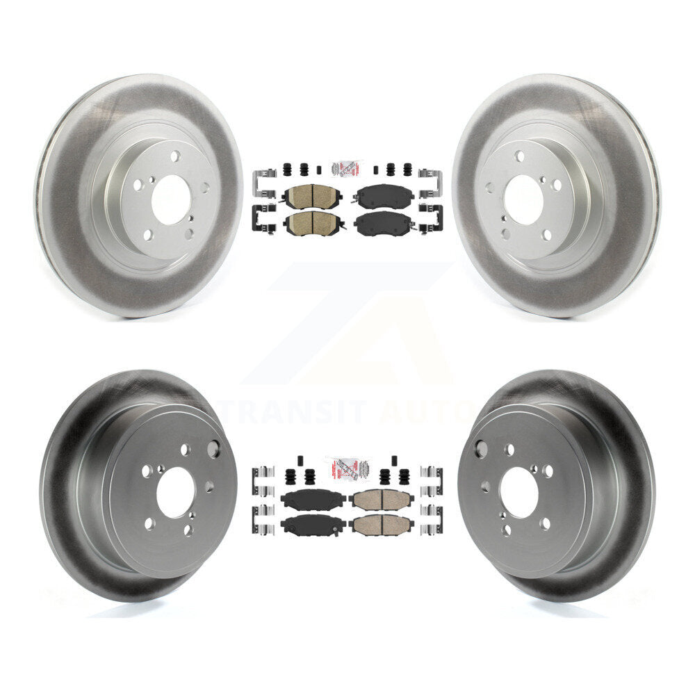Front Rear Ceramic Pad Coated Brake Rotors Kit For Subaru Impreza Forester Outback Legacy KGA-102937