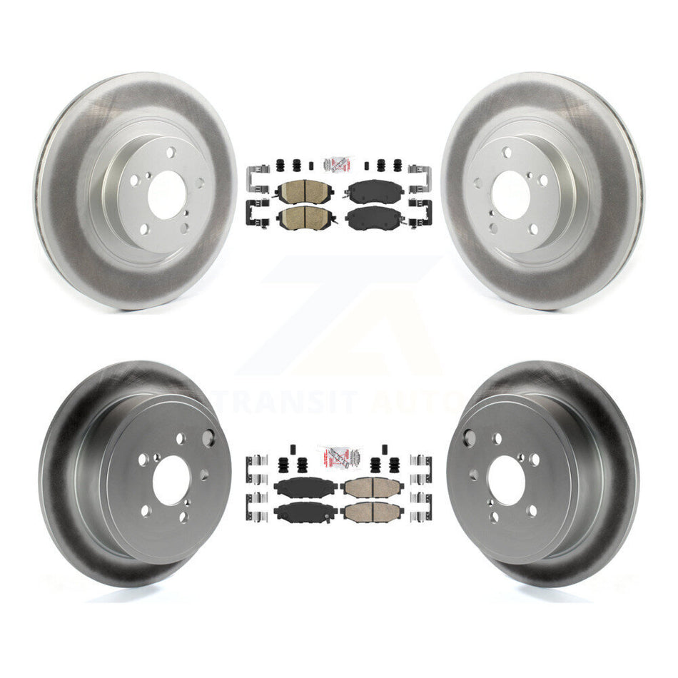 Front Rear Ceramic Pad Coated Brake Rotors Kit For Subaru Impreza Forester Outback Legacy KGA-102937