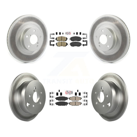 Front Rear Ceramic Pads And Coated Disc Brake Rotors Kit For Subaru Forester XV Crosstrek KGA-102947