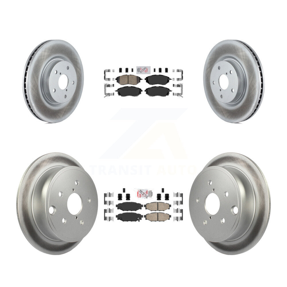 Front Rear Ceramic Pads And Coated Disc Brake Rotors Kit For Subaru WRX KGA-102949