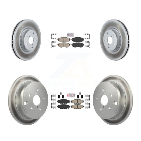 Front Rear Ceramic Pads And Coated Disc Brake Rotors Kit For Subaru WRX KGA-102950