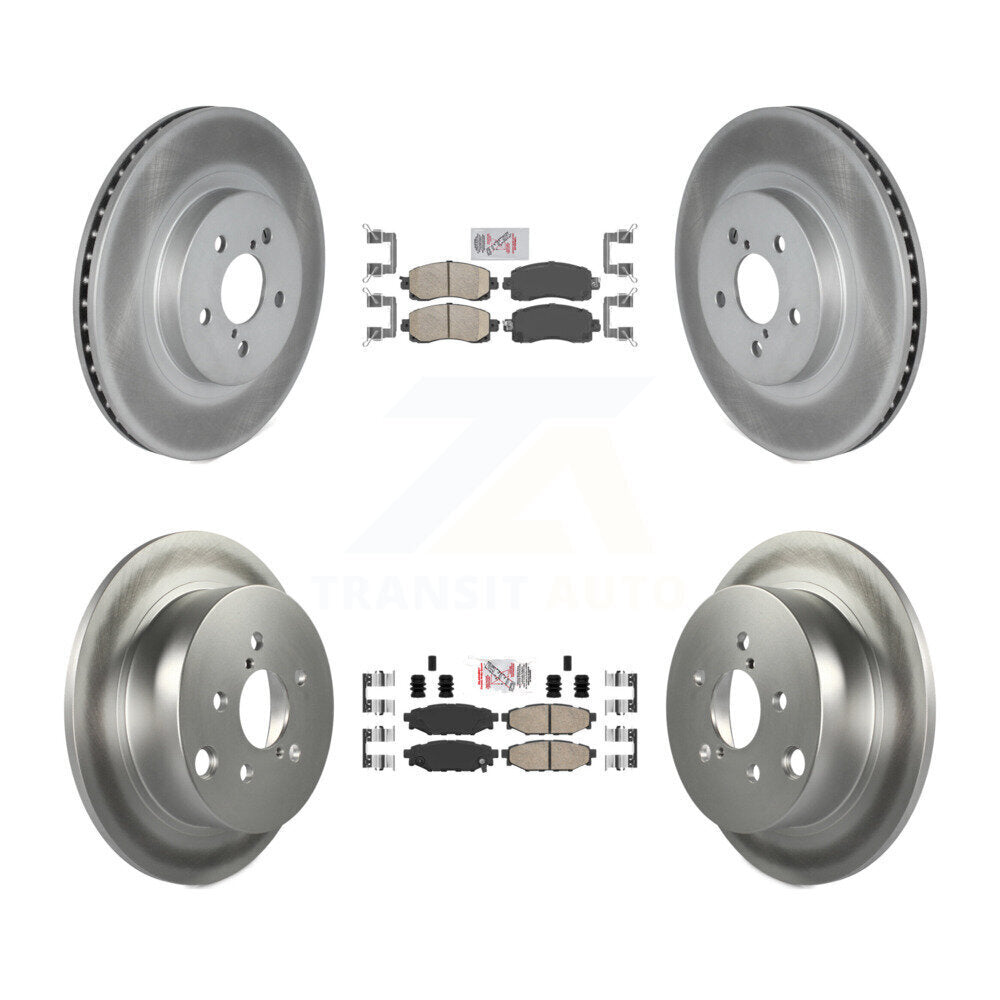 Front Rear Ceramic Pads And Coated Disc Brake Rotors Kit For Subaru Crosstrek Impreza KGA-102953