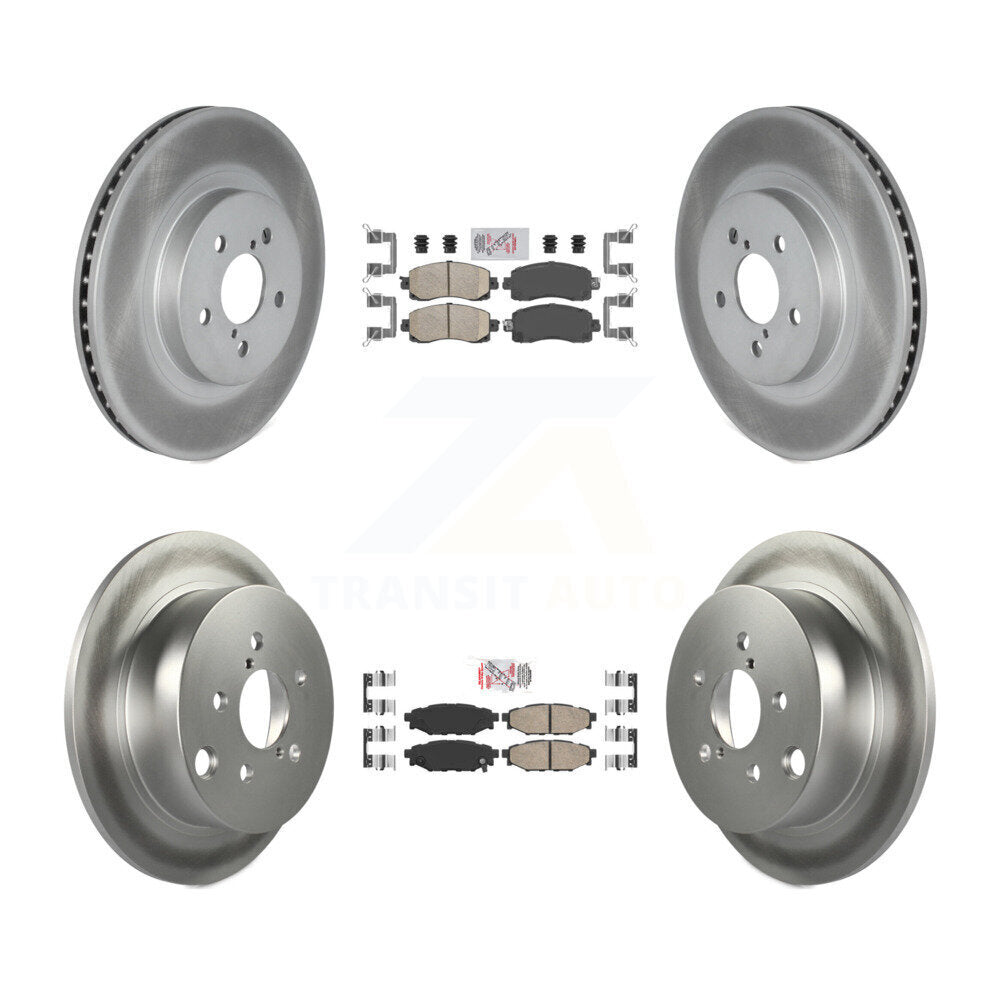 Front Rear Ceramic Pads And Coated Disc Brake Rotors Kit For Subaru Crosstrek Impreza KGA-102956