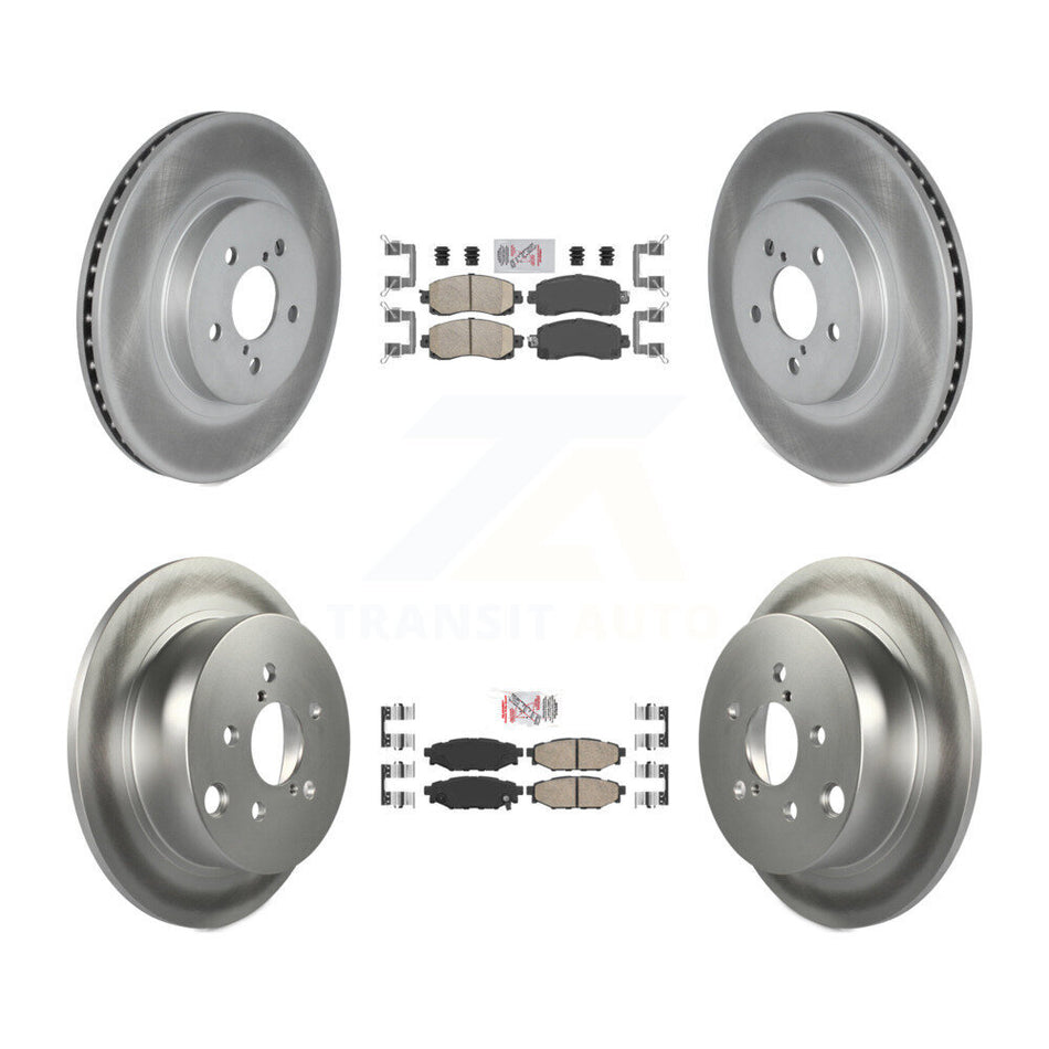 Front Rear Ceramic Pads And Coated Disc Brake Rotors Kit For Subaru Crosstrek Impreza KGA-102956