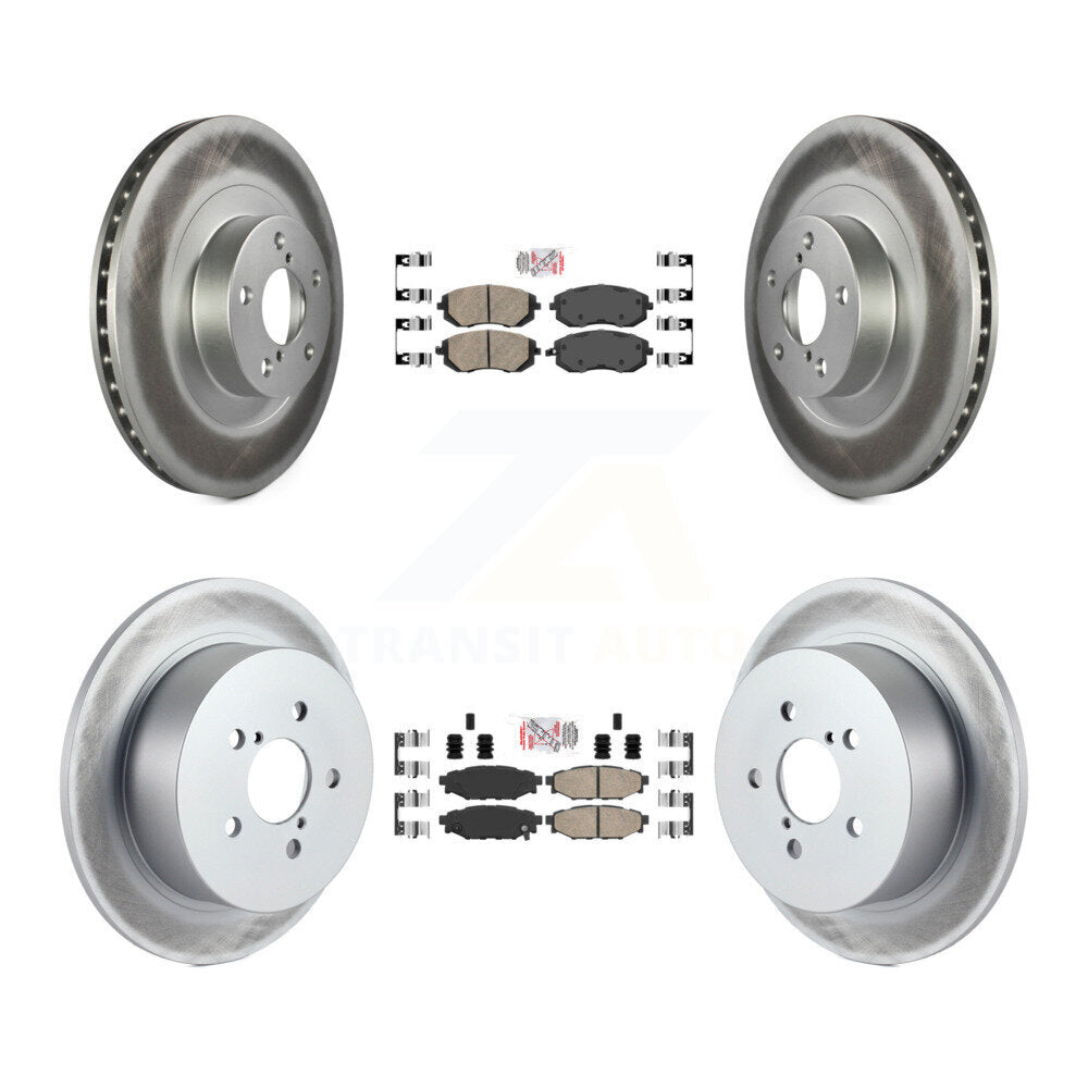 Front Rear Ceramic Pads And Coated Disc Brake Rotors Kit For 2005 Subaru Outback Legacy KGA-102957