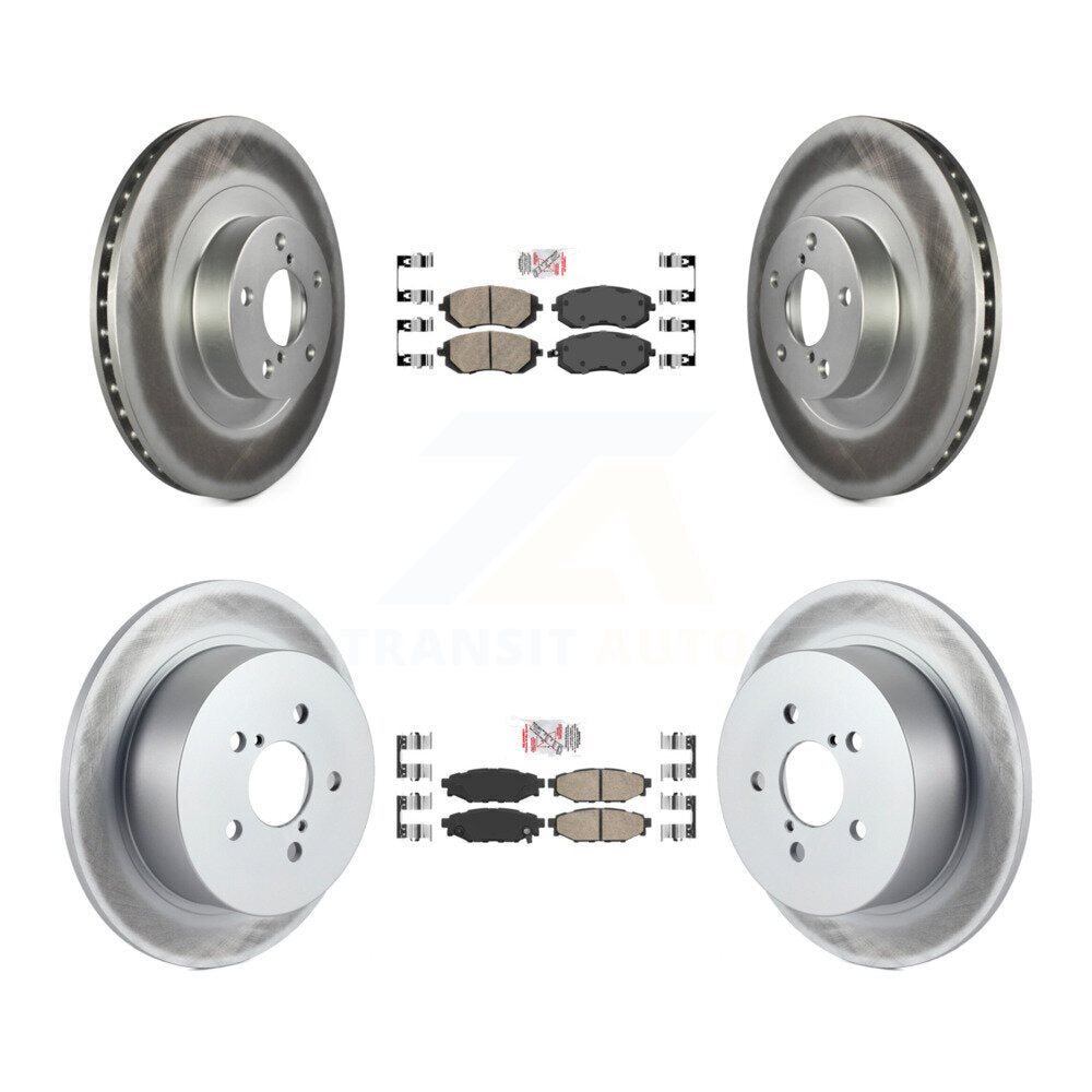 Front Rear Ceramic Pads And Coated Disc Brake Rotors Kit For 2005 Subaru Outback Legacy KGA-102961