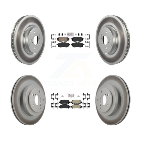 Front Ceramic Rear Semi-Metallic Pads And Coated Disc Brake Rotors Kit For Subaru Legacy KGA-102965