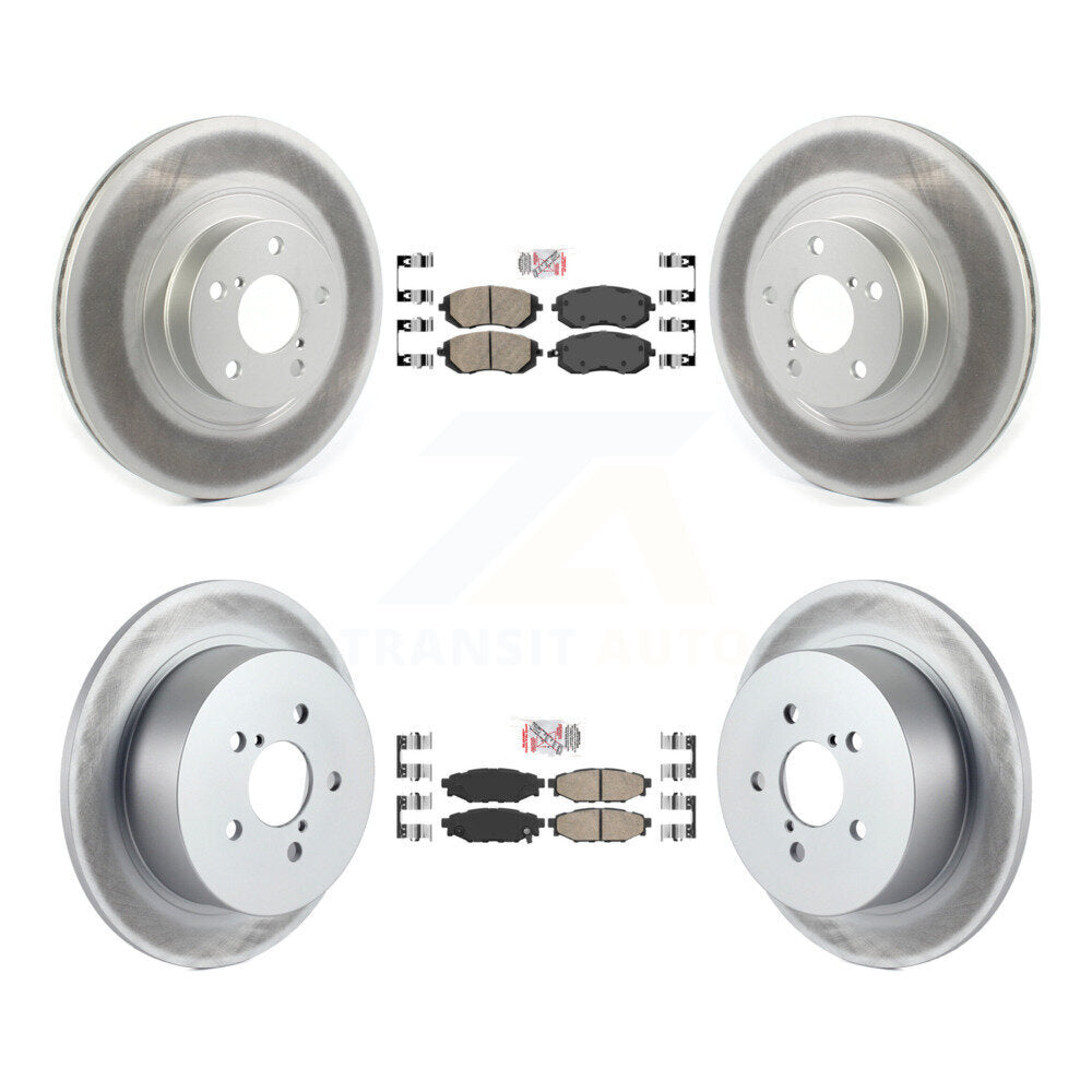 Front Rear Ceramic Pads And Coated Disc Brake Rotors Kit For Subaru Outback Legacy KGA-102969