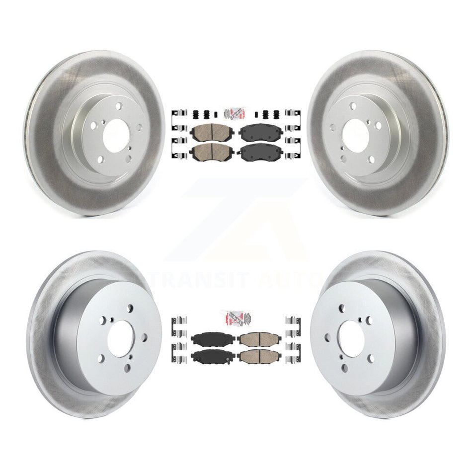Front Rear Ceramic Pads And Coated Disc Brake Rotors Kit For Subaru Outback Legacy KGA-102970