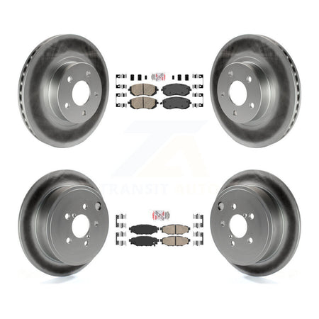 Front Rear Ceramic Pads And Coated Disc Brake Rotors Kit For Subaru Impreza KGA-102979