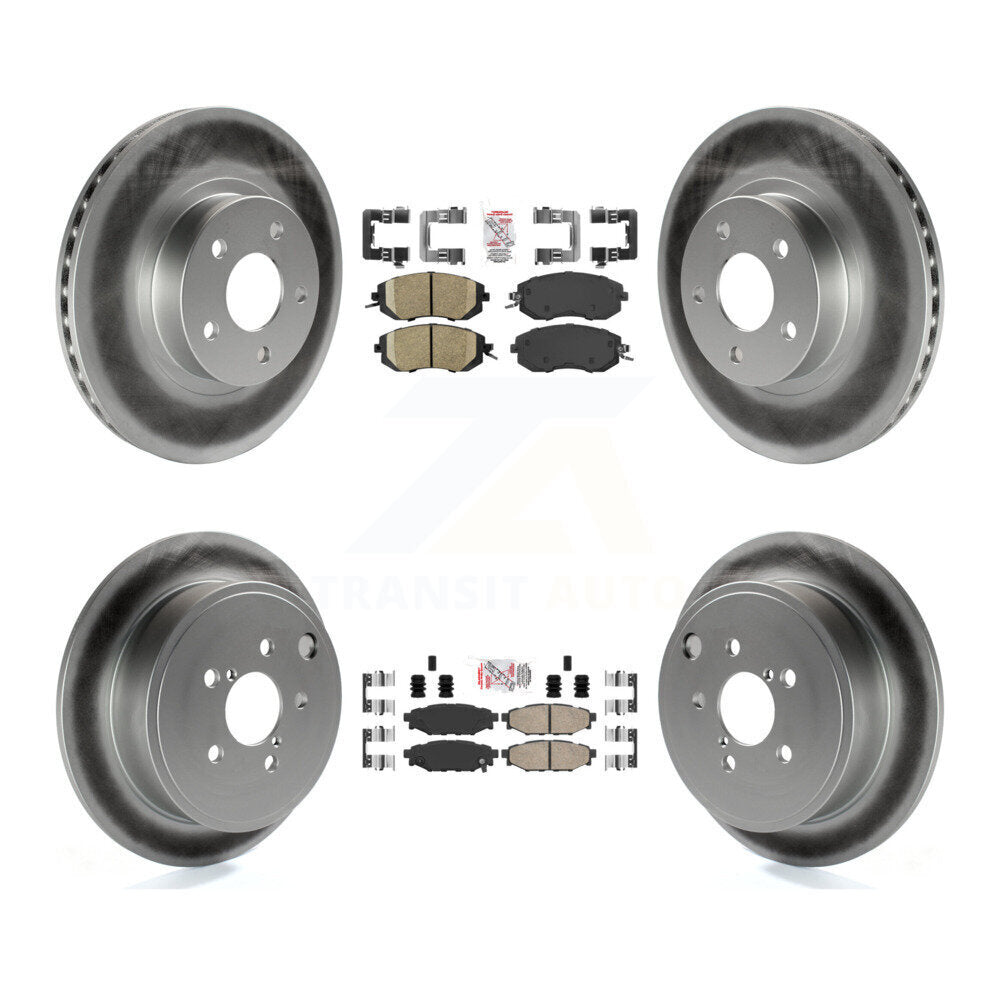 Front Rear Ceramic Pads And Coated Disc Brake Rotors Kit For Subaru Impreza KGA-102983