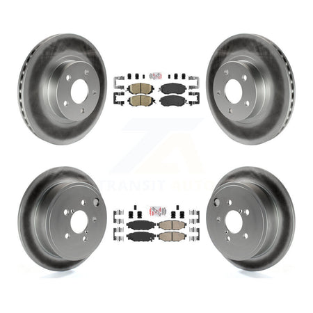 Front Rear Ceramic Pads And Coated Disc Brake Rotors Kit For Subaru Impreza KGA-102984