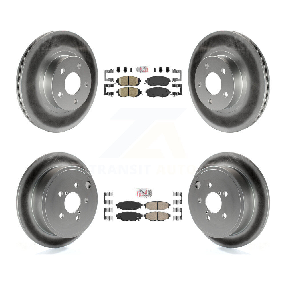 Front Rear Ceramic Pads And Coated Disc Brake Rotors Kit For Subaru Impreza KGA-102986