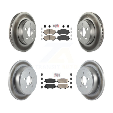 Front Rear Ceramic Pads And Coated Disc Brake Rotors Kit For Jeep Liberty Dodge Nitro KGA-102995