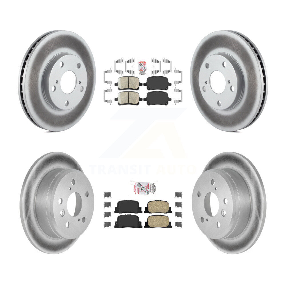 Front Rear Ceramic Pads And Coated Disc Brake Rotors Kit For Toyota Camry Lexus ES300 KGA-103000