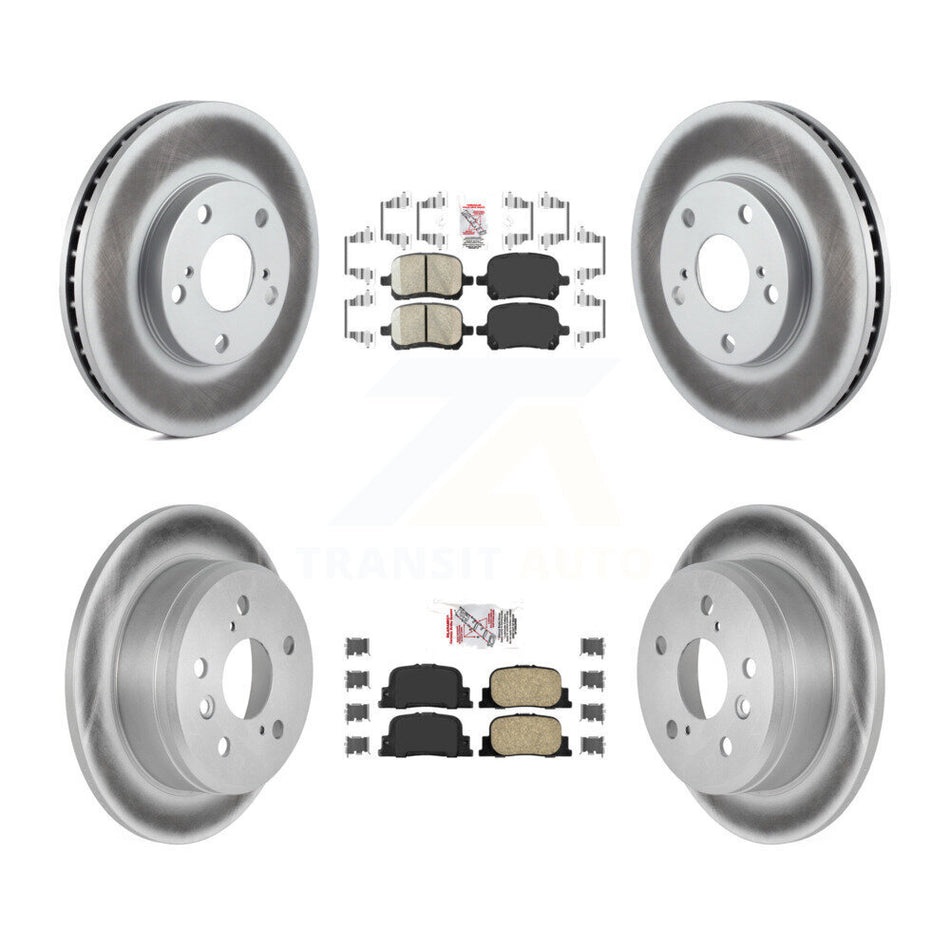 Front Rear Ceramic Pads And Coated Disc Brake Rotors Kit For Toyota Camry Lexus ES300 KGA-103000