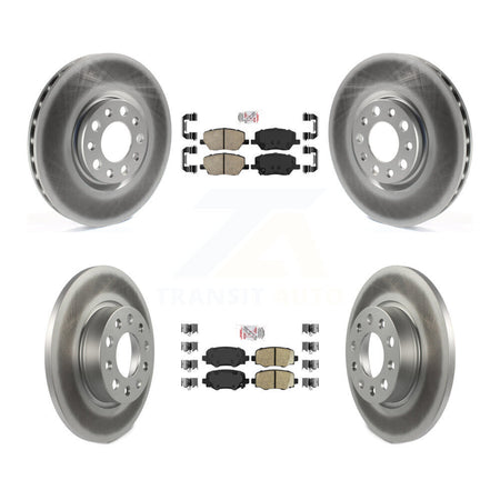Front Rear Ceramic Pads And Coated Disc Brake Rotors Kit For Jeep Renegade Fiat 500X KGA-103004