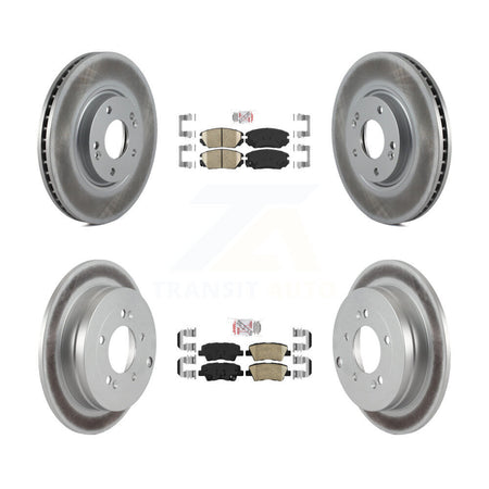 Front Rear Ceramic Pads And Coated Disc Brake Rotors Kit For 2007-2009 Kia Amanti KGA-103009