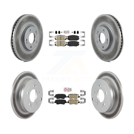 Front Rear Ceramic Pads And Coated Disc Brake Rotors Kit For 2007-2009 Kia Amanti KGA-103010