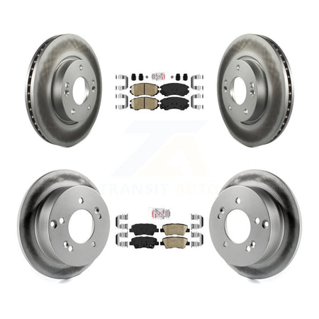 Front Rear Ceramic Pads And Coated Disc Brake Rotors Kit For Hyundai Sonata 2.4L KGA-103013