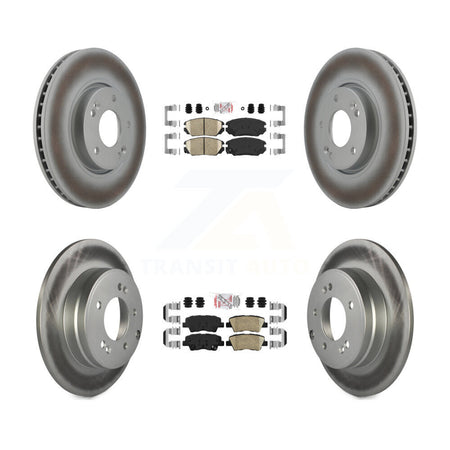 Front Rear Ceramic Pads And Coated Disc Brake Rotors Kit For Hyundai Sonata 3.3L KGA-103020