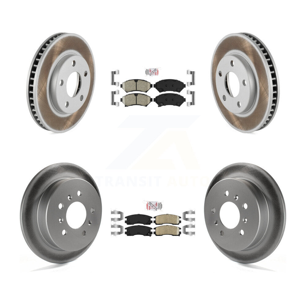 Front Rear Ceramic Pad Coated Brake Rotor Kit For Buick Century Chevrolet Venture Pontiac KGA-103025