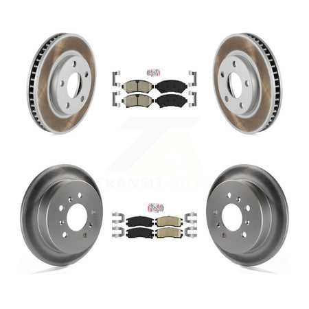 Front Rear Ceramic Pad Coated Brake Rotor Kit For Buick Century Chevrolet Venture Pontiac KGA-103025