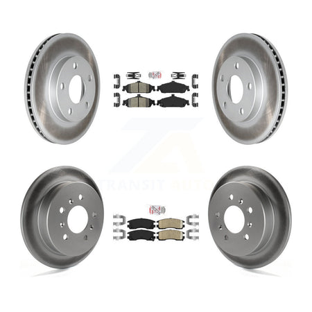 Front Rear Ceramic Pad Coated Disc Brake Rotors Kit For Pontiac Grand Am Oldsmobile Alero KGA-103029