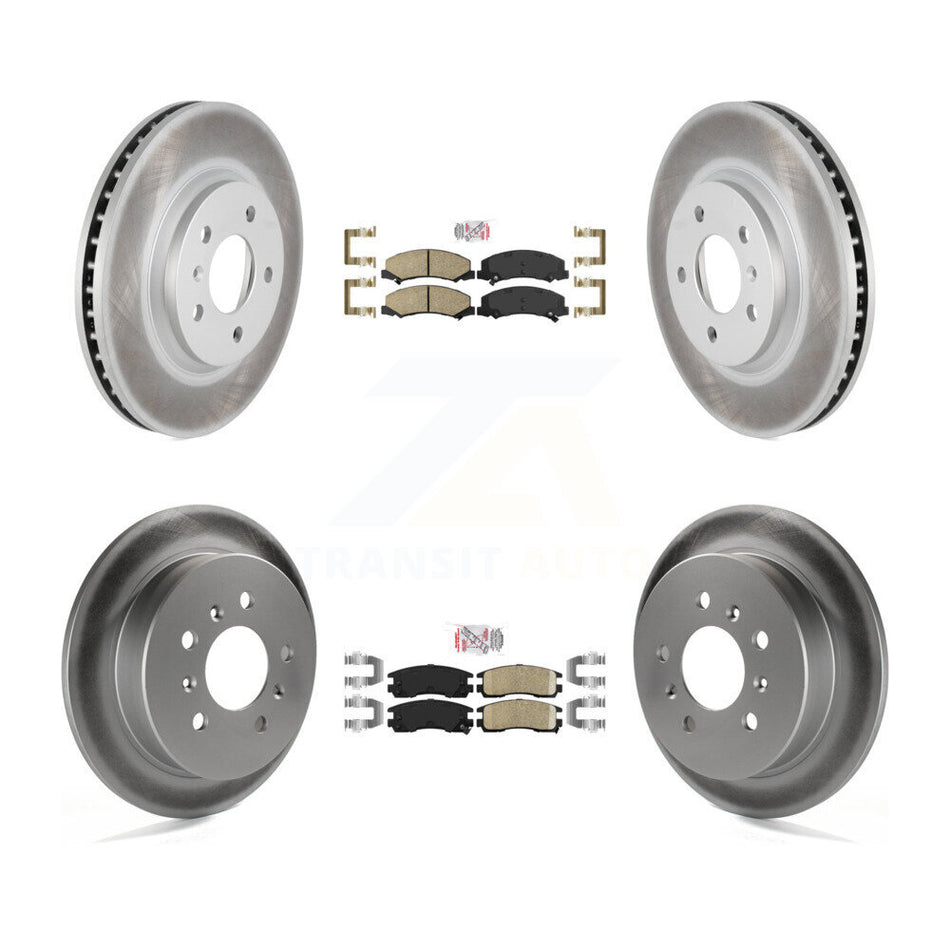 Front Rear Ceramic Pads And Coated Disc Brake Rotors Kit For Chevrolet Impala Monte Carlo KGA-103032
