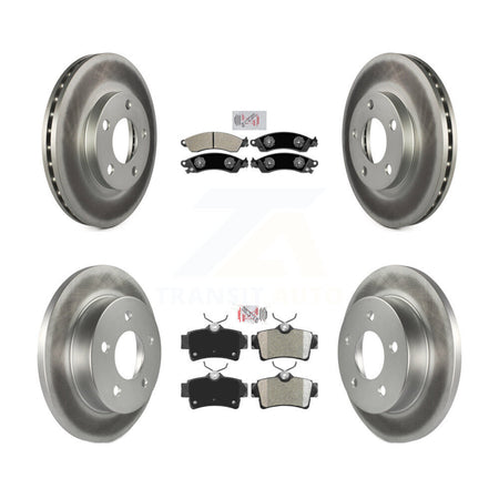 Front Rear Semi-Metallic Pad & Coated Disc Brake Rotor Kit For Ford Mustang Left or Right KGA-103035