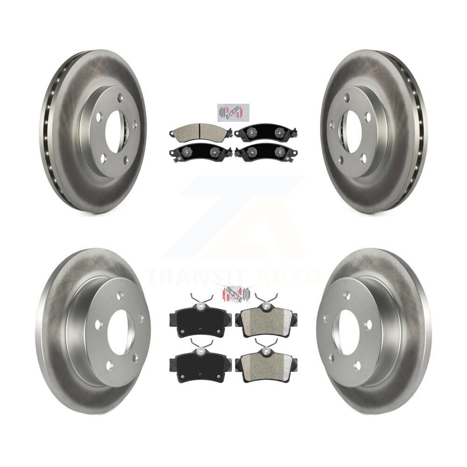 Front Rear Semi-Metallic Pad & Coated Disc Brake Rotor Kit For Ford Mustang Left or Right KGA-103035