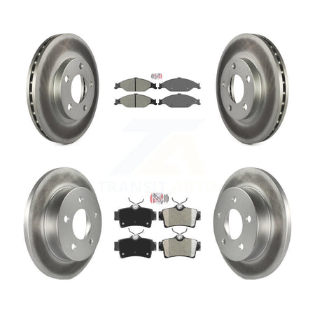 Front Rear Semi-Metallic Pads And Coated Disc Brake Rotors Kit For Ford Mustang KGA-103036