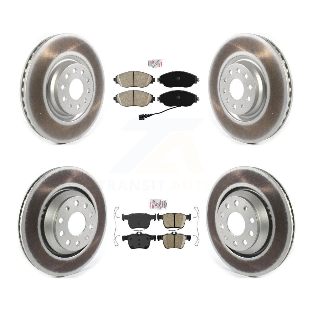 Front Rear Ceramic Pad Coat Disc Brake Rotor Kit For Volkswagen Golf R Audi S3 A3 Quattro KGA-103058