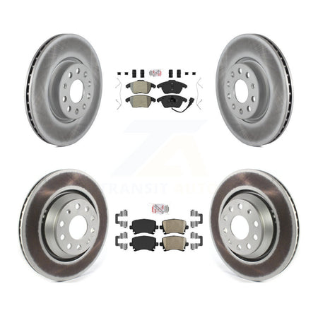 Front Semi-Metallic Rear Ceramic Pad Coated Disc Brake Rotor Kit For Volkswagen Passat CC KGA-103079