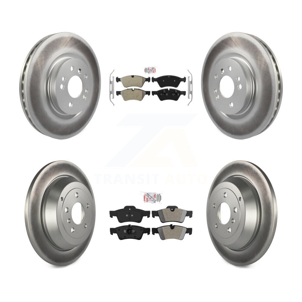 Front Rear Semi-Metallic Pad & Coated Brake Rotor Kit For Mercedes-Benz ML350 ML320 ML500 KGA-103089
