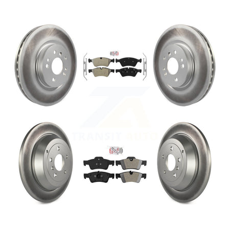Front Rear Semi-Metallic Pad & Coated Brake Rotor Kit For Mercedes-Benz ML350 ML320 ML500 KGA-103089