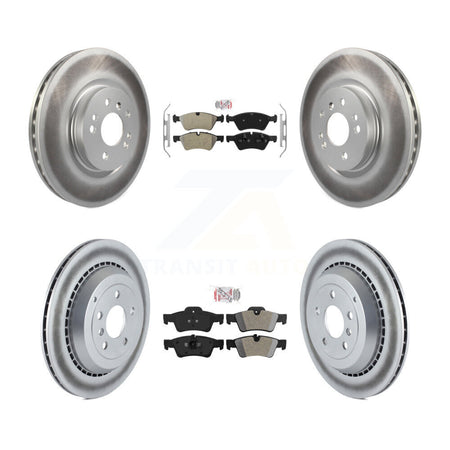 Front Rear Semi-Metallic Pad Coat Brake Rotors Kit For Mercedes-Benz ML500 R320 R350 R500 KGA-103090
