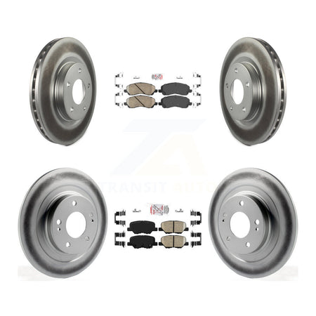 Front Rear Ceramic Pad And Coated Disc Brake Rotor Kit For Mitsubishi RVR Outlander Sport KGA-103126