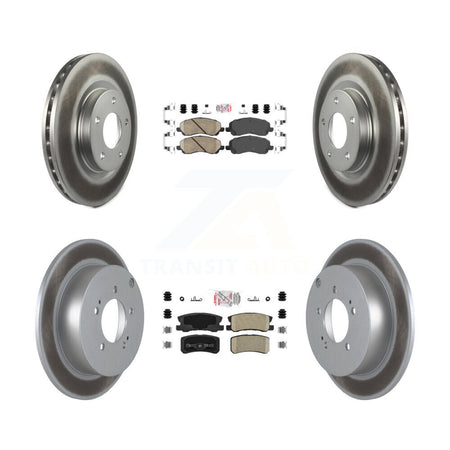 Front Rear Ceramic Pads And Coated Disc Brake Rotors Kit For Mitsubishi Outlander KGA-103133